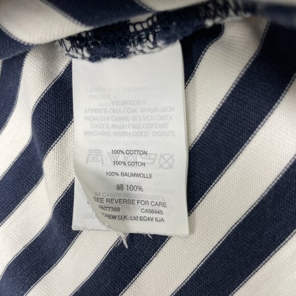 Women's J. CREW Short-Sleeve Striped Cotton Mini Dress- Size Small - Picture 7 of 15